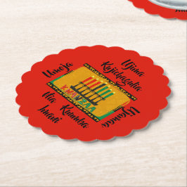 クワンザ・キャンドルの7原則 ペーパーコースター