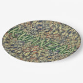 クワンザ・グリーティング ペーパープレート (アングル)