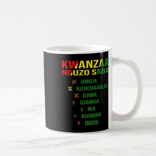 クワンザ – スワヒリ7つの原則 コーヒーマグカップ (右)