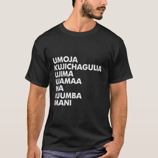 クワンザ・セブン・プリンシプル Tシャツ (正面)