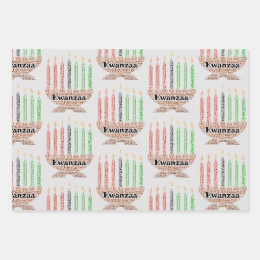 クワンザ  ラッピングペーパーシート (正面)