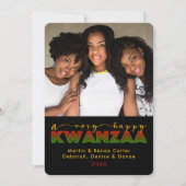 クワンザ | A Very Happy Kwanzaa Photo Card 招待状 (正面)