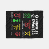 クワンツァア黒アフリカ系アメリカ人の7つの原則 フリースブランケット (正面(横))