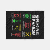 クワンツァア黒アフリカ系アメリカ人の7つの原則 フリースブランケット (正面(横))