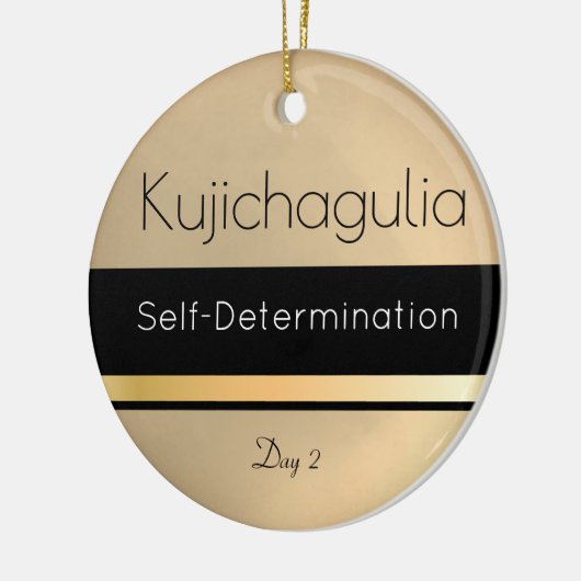 クワンツァークジチャグリア金ゴールド白黒デイ2 セラミックオーナメント (左)