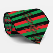 クワンツァーセブンプリンシプルレッドグレンブラック ネクタイ (ロール)