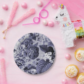 クワ青い紫色の花のToile No.1 ペーパープレート (パーティー)