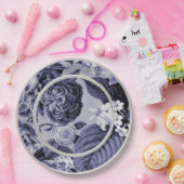 クワ青い紫色の花のToile No.1 ペーパープレート (パーティー)