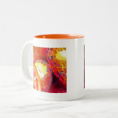 クンカッツオレンジ柑橘類の水彩フルーツアート ツートーンマグカップ (正面左)