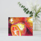 クンカッツオレンジ柑橘類の水彩フルーツアート ポストカード (スタンド正面)