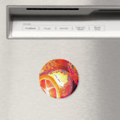 クンカッツオレンジ柑橘類の水彩フルーツアート マグネット (インサイチュ (食洗機))