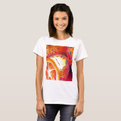 クンカッツオレンジ柑橘類の水彩フルーツアート Tシャツ (正面フル)