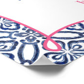 クンクアット柑橘系牡丹スペインのタイル歓迎 ポスター (角)