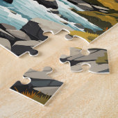 クンズリーデンスウェーデントラベルアートヴィンテージ ジグソーパズル (側面)