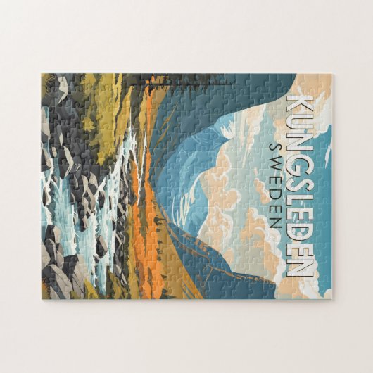 クンズリーデンスウェーデントラベルアートヴィンテージ ジグソーパズル (横)