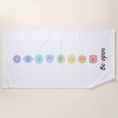 クンダリニヨガチャクラズベビーオープン ビーチタオル (正面)