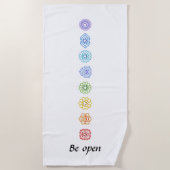 クンダリニヨガチャクラズベビーオープン ビーチタオル (正面)