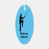 クンフー武術アーティスト戦闘ポーズ – 名前を追加 メタルオーナメント (正面左)