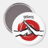 クンフー – 武術アーツ – 尊敬 マグネット (正面/裏面)