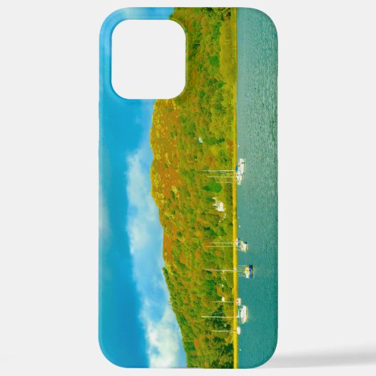 クンブリアの電話ケースにウィンダーメアヨット湖 iPhoneケース (裏面)