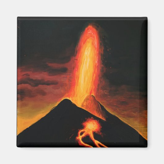 クンブルヴィエハ火山 マグネット (正面)