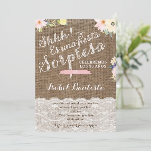 クンプレニョスソルプレサデアブエリータスペインの招待状 招待状 (スタンド正面)