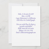 クンプレニョスデ65アニョスフィエスタコンフォト 招待状 (裏面)