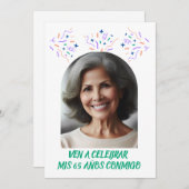 クンプレニョスデ65アニョスフィエスタコンフォト 招待状 (正面/裏面)