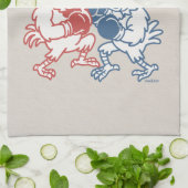 クンポウチキンおもしろいフードプン キッチンタオル (折り畳み)