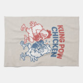 クンポウチキンおもしろいフードプン キッチンタオル (横)