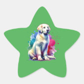 クヴァス犬 星シール (正面)