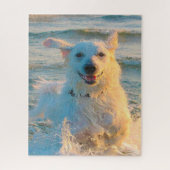 クヴァズ犬。 ジグソーパズル (縦)