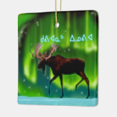 クヴィアナック・イノヴィア - オーロラの鹿 セラミックオーナメント (左)