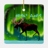 クヴィアナック・イノヴィア - オーロラの鹿 セラミックオーナメント (裏面)
