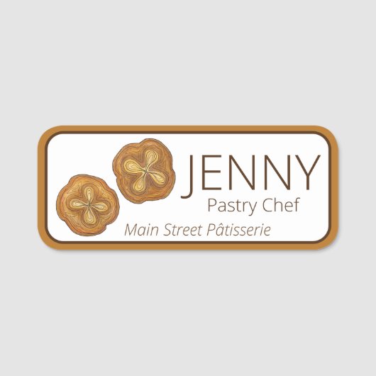 クーインアンパフパティシリーフランスのベーカリーパティスリー 名札 (正面)