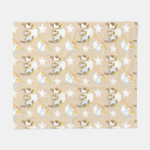 クーカブルラクリスマス出生 フリースブランケット (正面(横))