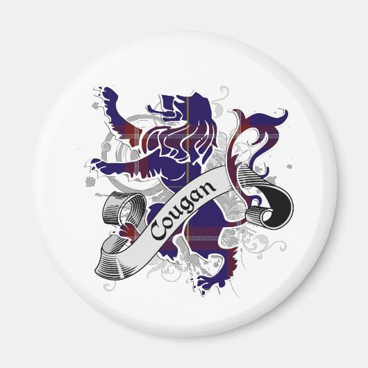 クーガンタータンチェックライオン マグネット (正面)