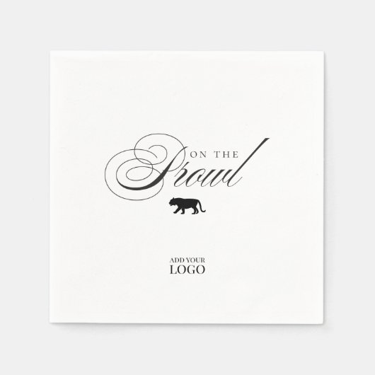 クーガーおもしろいオンザプロールバーレストランカクテル スタンダードカクテルナプキン (正面)