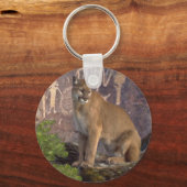 クーガーと絵文字 キーホルダー (正面)