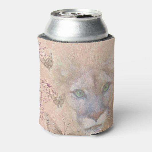 クーガーと蝶 缶クーラー (缶裏面)