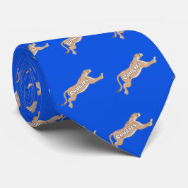 クーガーのチームマスコットのフットボールのバスケットボールの野球 ネクタイ