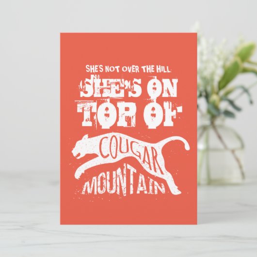 クーガーの丘上の第50誕生日の招待状 招待状 (スタンド正面)