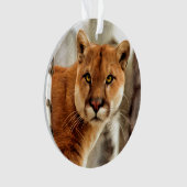 クーガーの写真の絵画 オーナメント (正面)