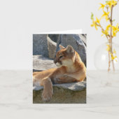 クーガーの近い上り カード (黄色い花)