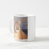 クーガーの顔 コーヒーマグカップ (正面左)