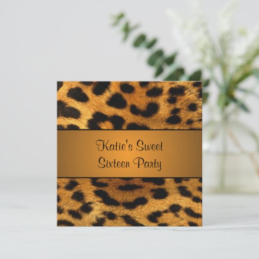 クーガータイガースウィート16誕生日パーティーの招待 招待状 (スタンド正面)