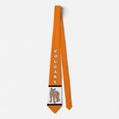 クーガーチームマスコットサッカーバスケットボール野球 ネクタイ (正面)