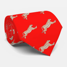 クーガーチームマスコットサッカーバスケットボール野球 ネクタイ