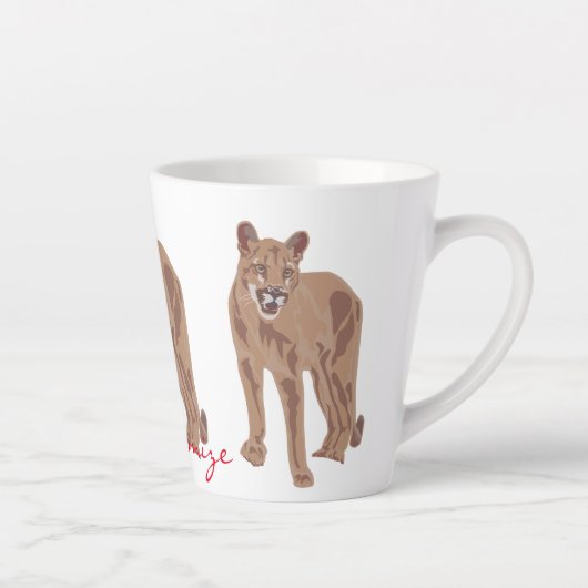 クーガープーママウンテンライオンサンダー_コーブ カフェラテマグ (右)