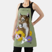 クーガーマウンテンライオンプーマフラワー エプロン (インサイチュ)